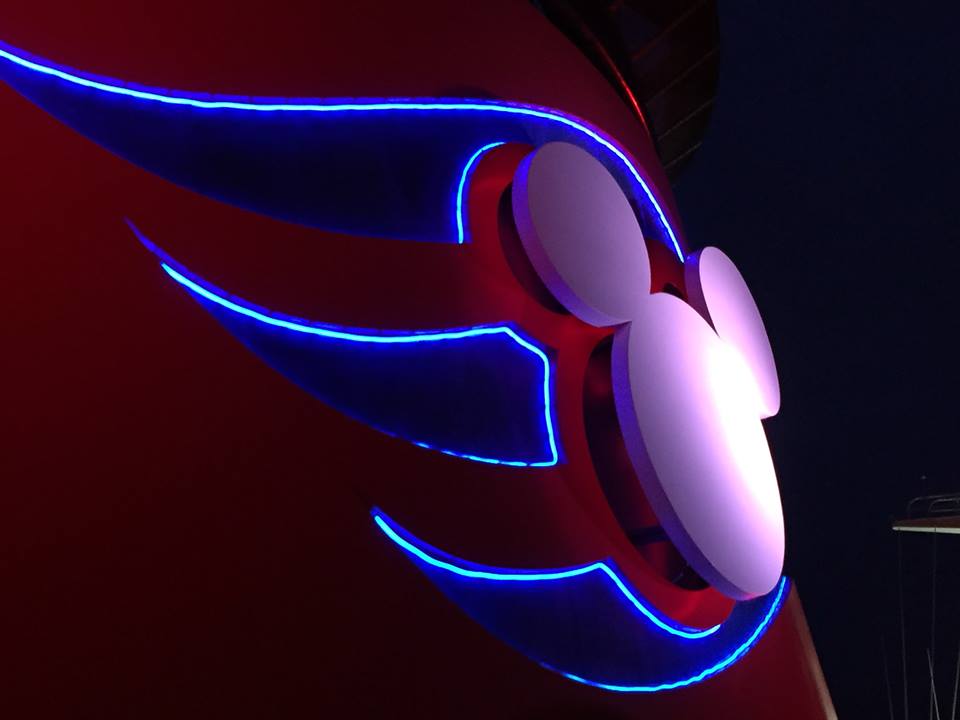 Disney Cruise Stack at Night