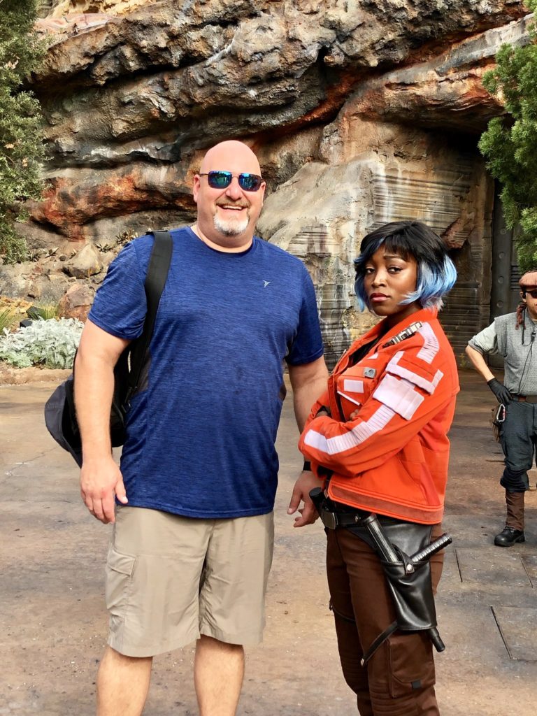 Rob LaBarre at Star Wars: Galaxys Edge in Disneyland