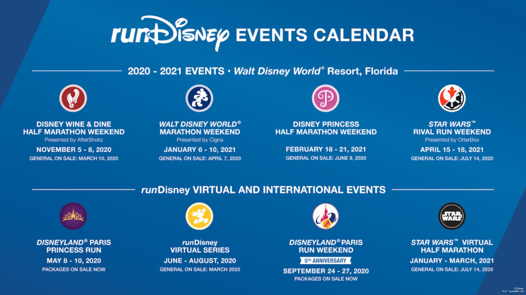 RunDisney 2020 21 Race Schedule 1024x576