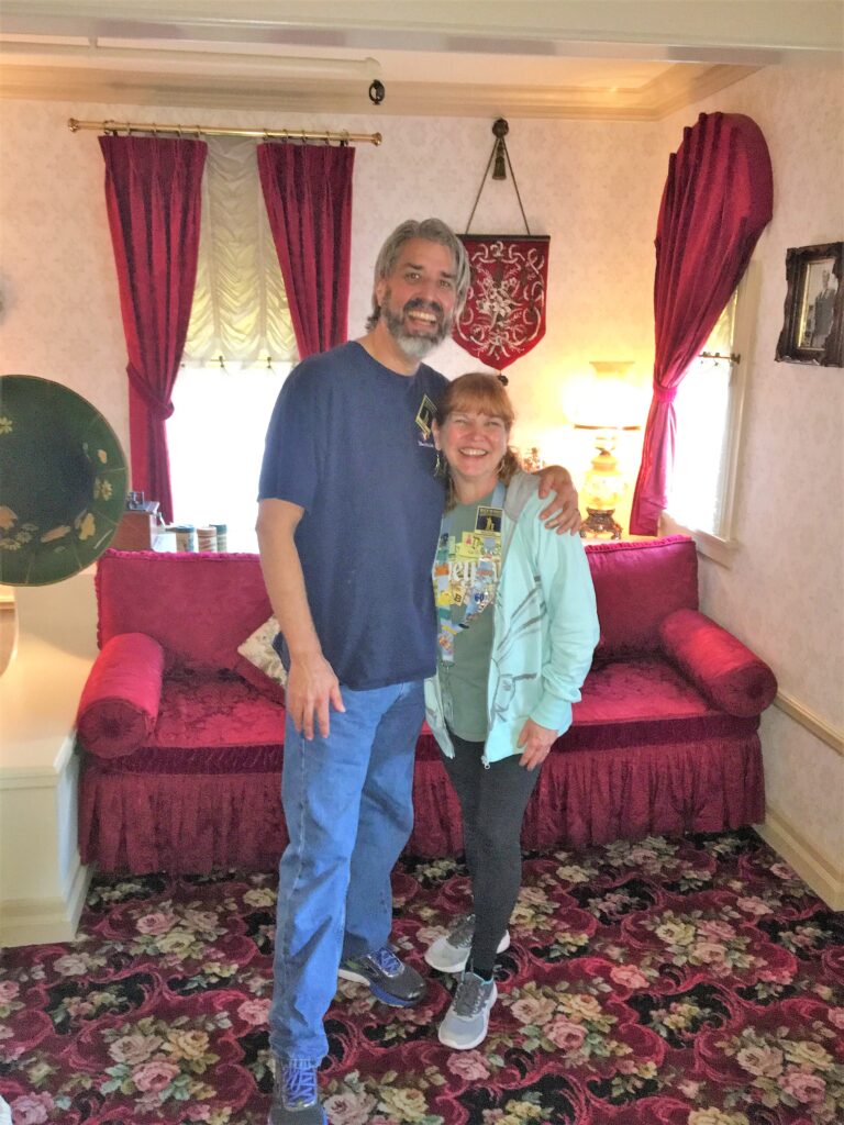 Tom and Michelle in Walt Disney's Apartment at Disneyland - Disney Parks Guided Tours