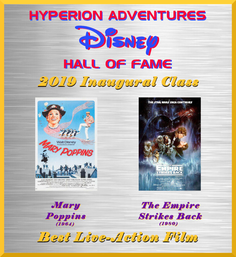 Best Live-Action Film - Hyperion Adventures Disney Hall of Fame - Inaugural Class