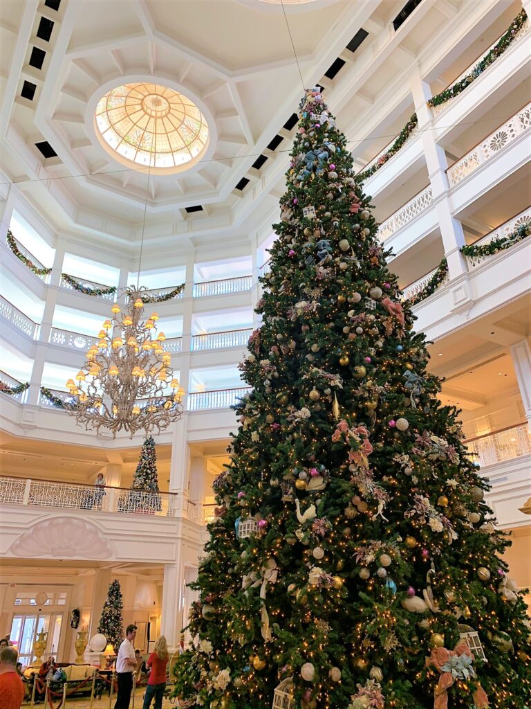 Disney's Grand Floridian Resort Christmas Tree - What Disney At The Holidays Means To Us - Our Disney Holiday Lists For Santa