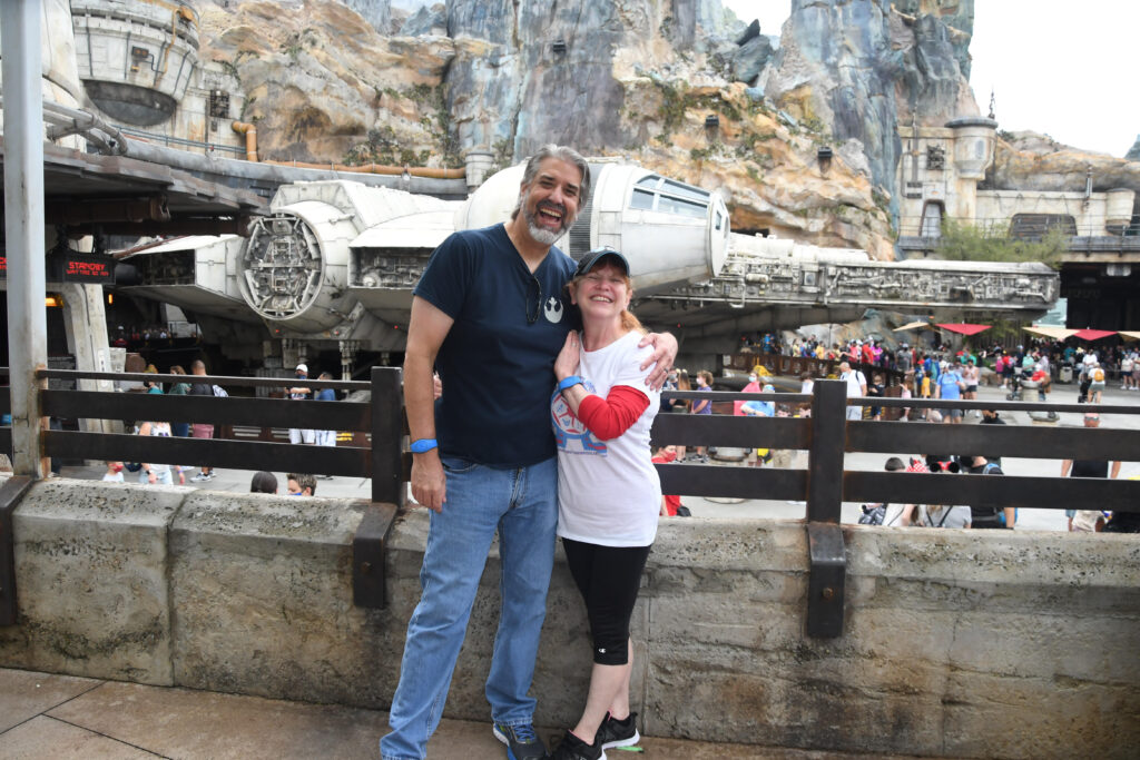 Tom and Michelle at Star Wars Galaxy's Edge - Our April Walt Disney World Trip Recap - Part 1