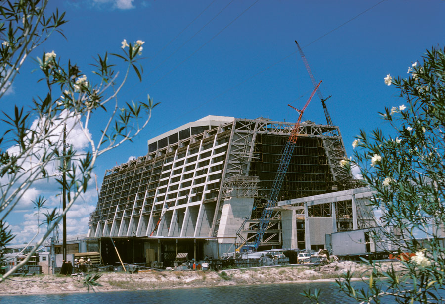 Disney's Contemporary Resort under construction - Countdown To Walt Disney World's 50th Birthday - Part 4 - Room With A View