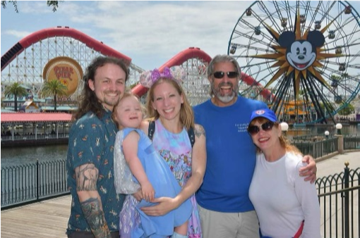 Tom & Michelle with Jonathan, Camille & Lorelai Cotton at Disney California Adventure Park - July Disneyland & Walt Disney World Visit Recap