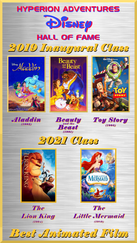 Hyperion Adventures Disney Hall of Fame - Best Animated Films