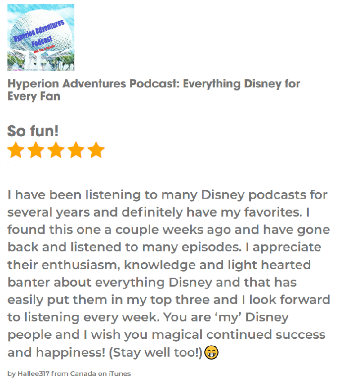 Hyperion Adventures Podcast 5 Star Review #32