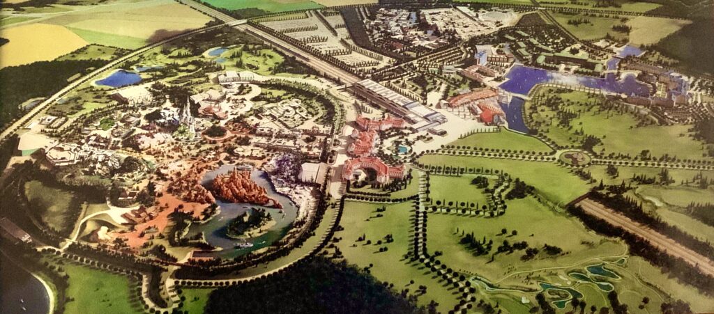Concept art map of Disneyland Paris when it opened in 1992 - Disneyland Paris - 30 Years of Euro Disney Magic