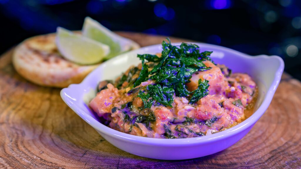 Maafe spiced traditional African ground peanut stew being offered at Disney's California Adventure Park