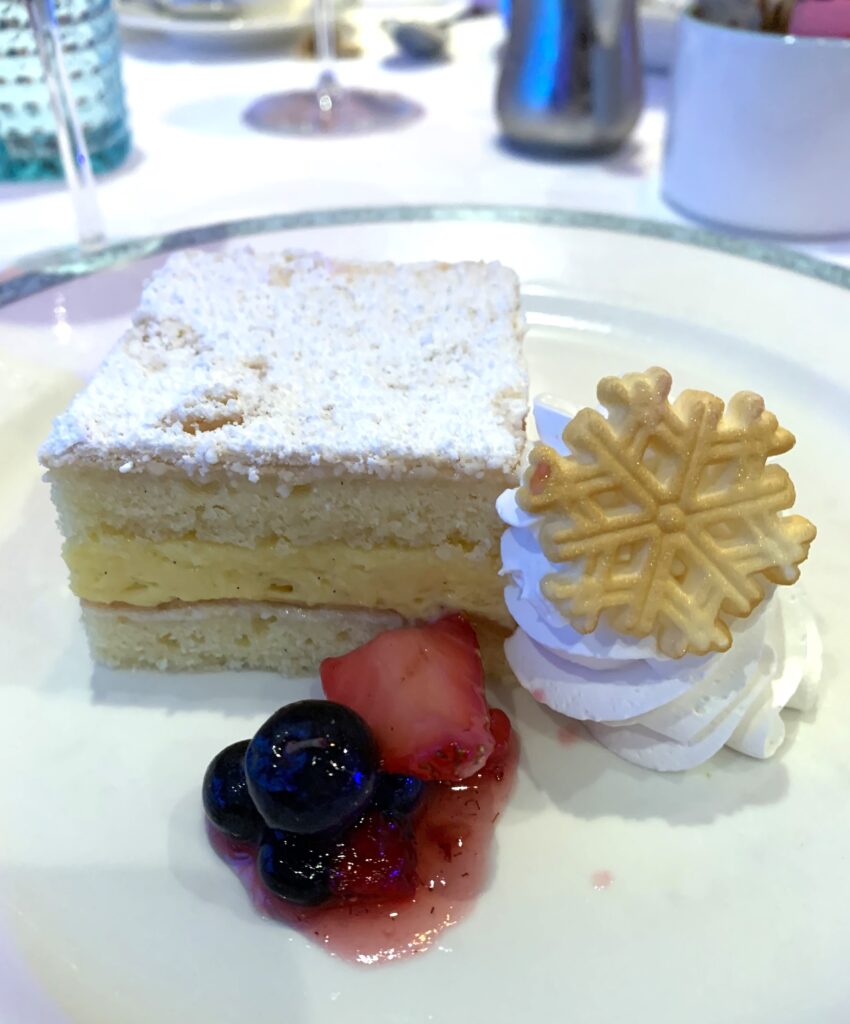 Kvafjordkake, a cake served in the Arendelle restaurant, is our #3 fave dessert