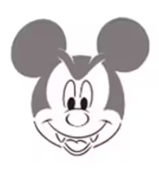 Disney Dracula Mickey Stencil