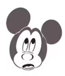 Scared Mickey Stencil