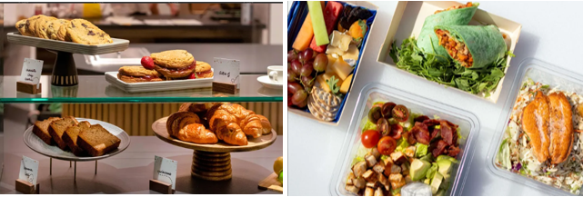 Pixar Place grab-and-go food in display cases
