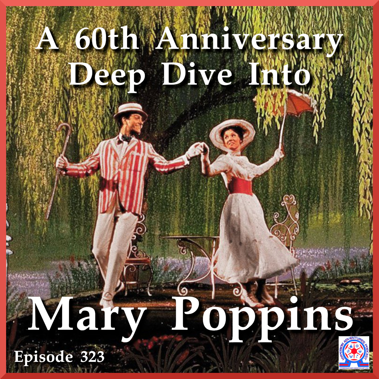 Episode Title image with picture of May Poppin and Bert in the Jolly Holiday dance scene